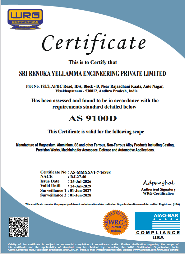 AS9100D Aerospace Quality Certification