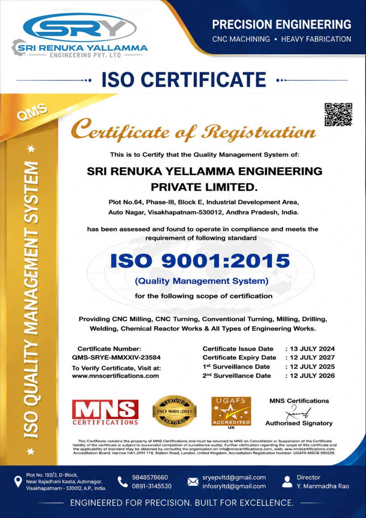 ISO 9001:2015 Certification